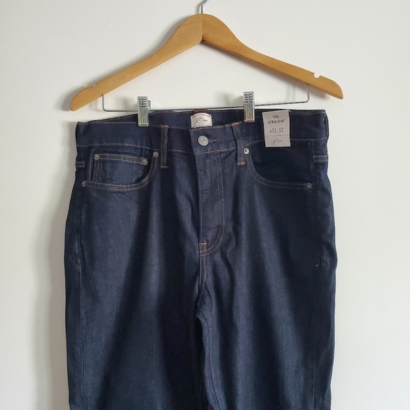 J CREW | NWT 770 Straight Blue Resin Rinse Japanese Denim Jeans (Size 32) - Picture 3 of 9